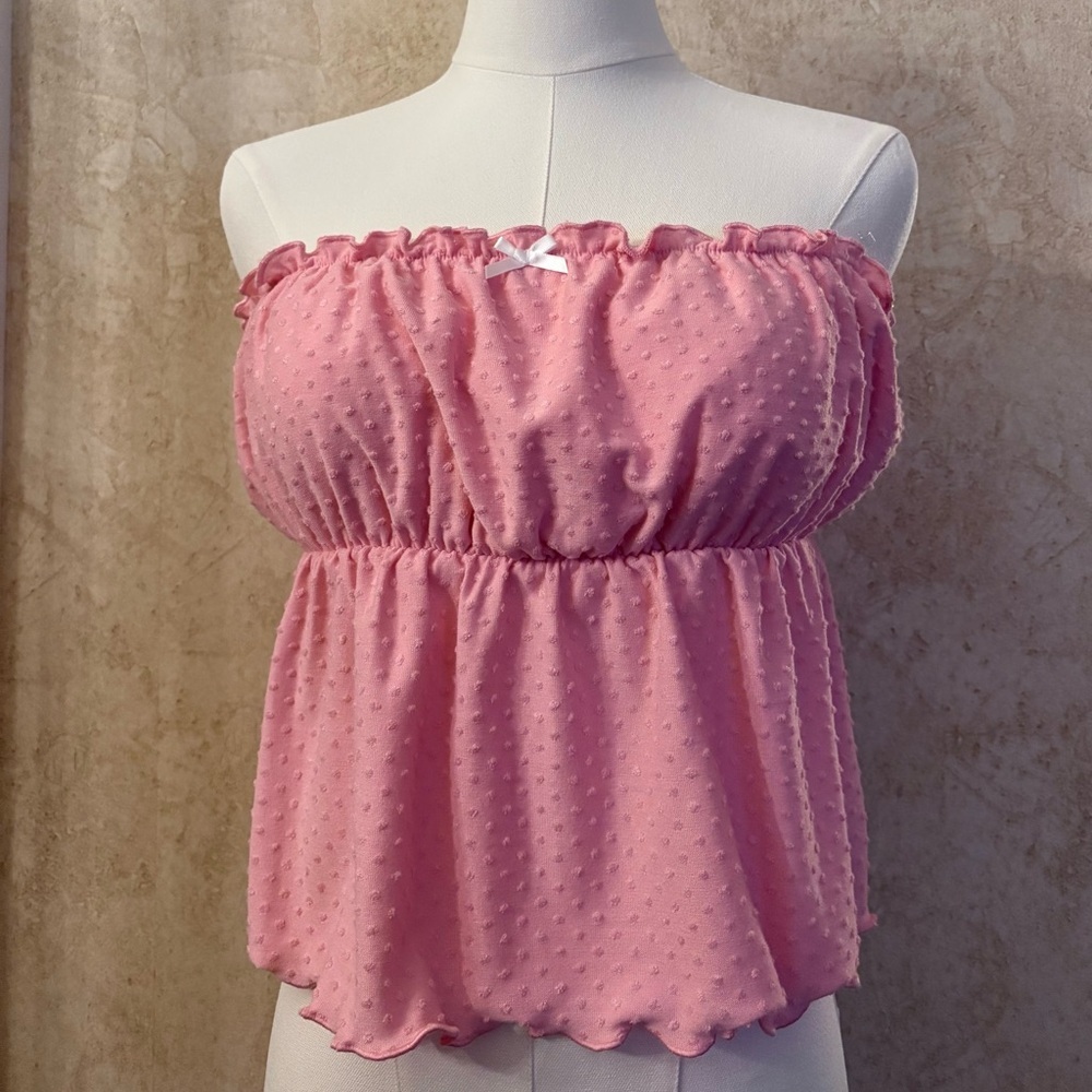 Urban Episode Pink Strapless Women Top